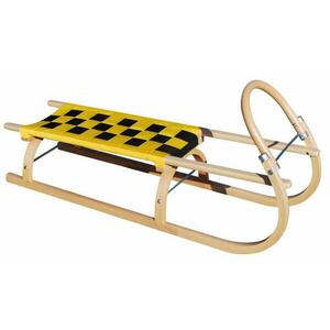 Sulov 67/110cm žluto-černé dřevěné sáně obraz