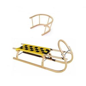 Sulov 67/110cm žluto-černé dřevěné sáně + ohrádka obraz