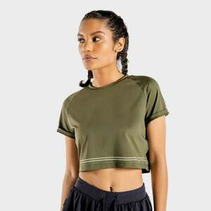 SQUATWOLF Dámské tričko Flux CropTop Khaki obraz