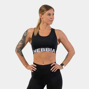 NEBBIA Sportovní podprsenka Medium Impact Cross Back Black obraz