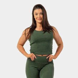 NEBBIA Dámské tílko Tank Top Ribbed Organic Cotton Dark Green obraz