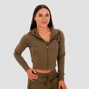 GymBeam Dámská mikina Zip-up TRN olive obraz