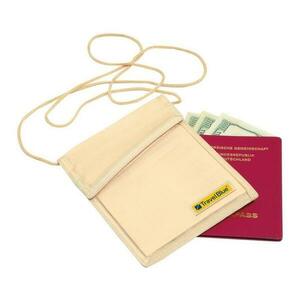 Travel Blue Neck Wallet Rfid Beige obraz