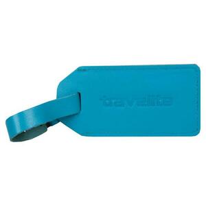 Travelite kožená jmenovka II modrá obraz
