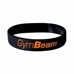 GymBeam Silikonový náramek GB Black Orange obraz