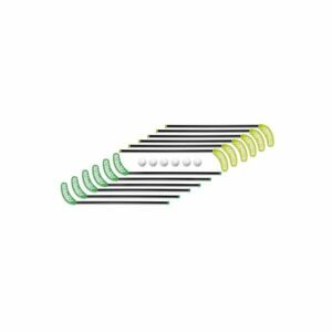 Unihoc sada Fiber (12 holí + 6 míčků) - 95 cm - zelená/žlutá - oboustr. obraz