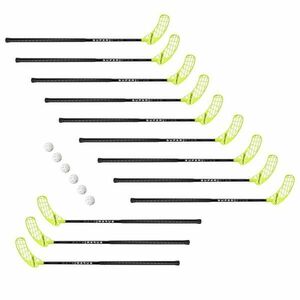 Unihoc sada SuperStar 30 (12 holí + 6 míčků) - 87 cm - černá/mix - 9+3 obraz