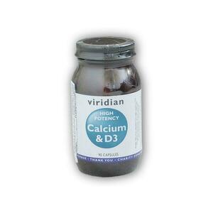 Viridian High Potency Calcium, D3 90cps obraz