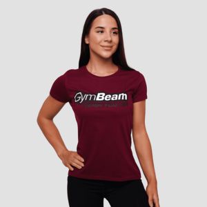 GymBeam Dámské Tričko Beam Burgundy obraz