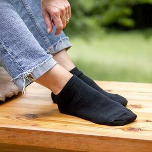 Vlnka Bavlněné ponožky kotníkové černá - 35-38 obraz