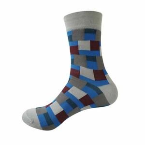 VšeProBoty ponožky KREATIV KOSTKY sv.šedé - 47-48 obraz