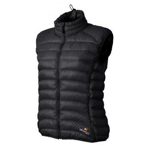 Warmpeace Swan lady péřová vesta petrol - XXL raven black obraz