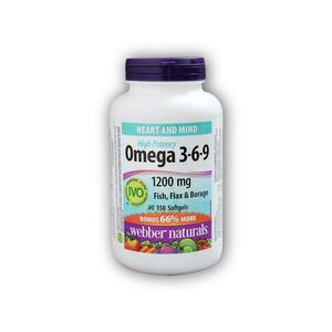 Webber Naturals Omega 3-6-9 High Potency 1200 mg 150 tobolek obraz