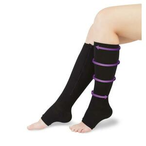 Wellife Kompresní punčochy FIT se zipem L-XL černé - L-XL, černá obraz