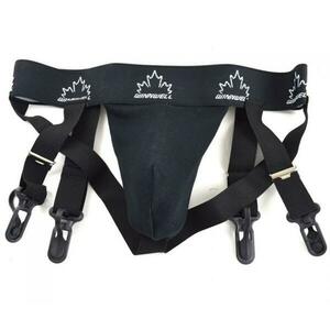 Winnwel Black SR Hokejový suspenzor s podvazky - Senior, 85, S obraz