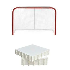 Winnwell 54 Quik Net branka + Hockey Revolution Hockey Tiles desky (18 ks) - 54 palců obraz