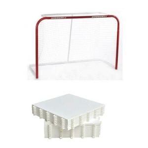 Winnwell 72 branka - užší konstrukce + Hockey Revolution Hockey Tiles desky (18 ks) - 72 palců obraz