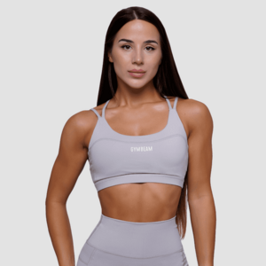 GymBeam Sportovní podprsenka FIT Mist Grey obraz