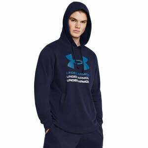 Under Armour Mikina Rival Terry Graphic Hood Blue obraz