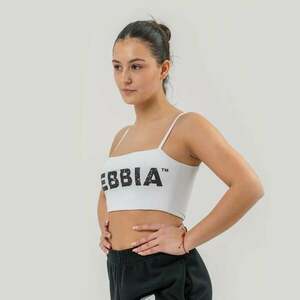 NEBBIA Bandeau sportovní podprsenka Back Check White obraz