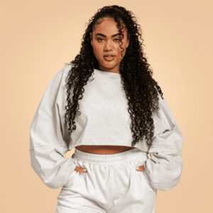 BeastPink Dámská mikina Cropped Bliss Grey obraz