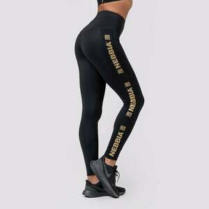 NEBBIA Dámské legíny Intense Gold Classic Black obraz