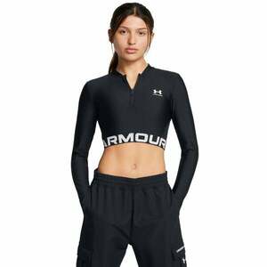 Under Armour Women‘s top HeatGear Rib 1/4 Zip LS Black obraz