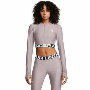 Under Armour Women‘s top HeatGear Rib 1/4 Zip LS Grey obraz
