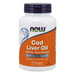 NOW Cod Liver Oil olej z tresčích jater 1000 mg 90 softgel kapslí obraz