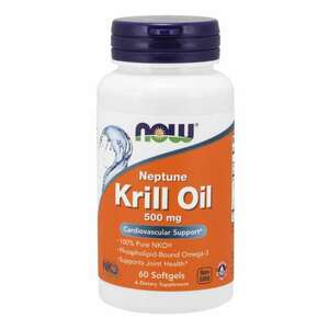 NOW Krill Oil Neptune olej z krilu 500 mg 60 softgel kapslí obraz