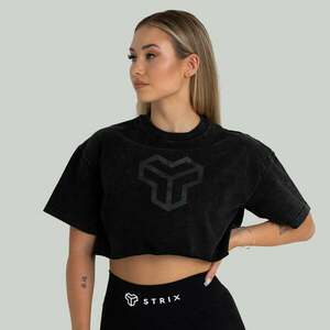 STRIX Dámské tričko CropTop Washed Black obraz