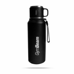 GymBeam Termoska Vacuum Flask Steel Black 1000 ml obraz