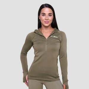 GymBeam Women‘s Pulse 1/2 Zip Running Sweatshirt Vetiver obraz