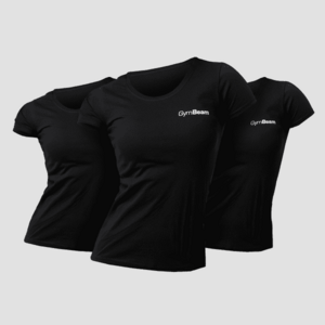 GymBeam Dámské tričko Basic 3Pack Black obraz