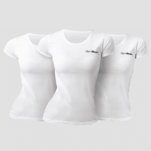 GymBeam Dámské tričko Basic 3Pack White obraz