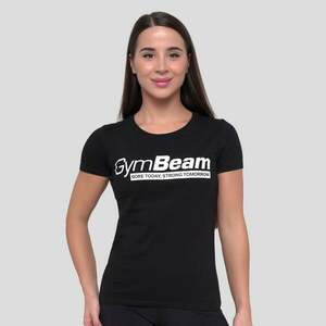 GymBeam Dámské tričko Strong Tomorrow Black obraz
