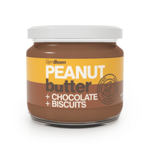 GymBeam Peanut butter with chocolate and biscuits obraz