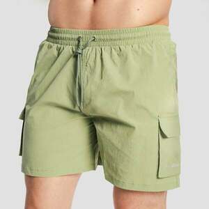 GymBeam Men‘s Swim Cargo Shorts Olive obraz