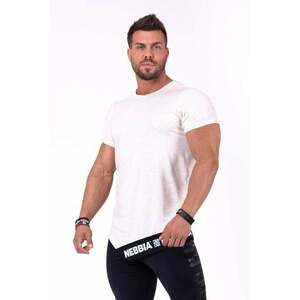 NEBBIA Pánské tričko Be Rebel! Light brown obraz