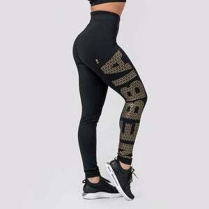 NEBBIA Dámské legíny Intense Gold Print Black obraz