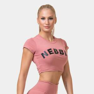 NEBBIA Dámské tričko Crop Top Sporty Hero Old Rose obraz