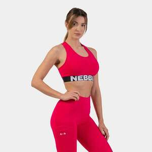 NEBBIA Sportovní podprsenka Medium Impact Cross Back Pink obraz