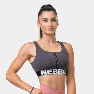 NEBBIA Sportovní podprsenka Smart Zip Marron obraz