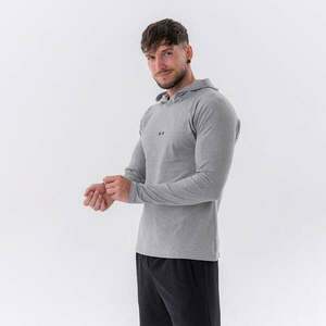 NEBBIA Pánské tričko Long-Sleeve Hoodie Light Grey obraz