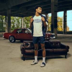 GymBeam Tričko Boxy Athletic Society Cream obraz