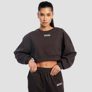 GymBeam Dámská mikina Cropped Aura Tee Brown obraz