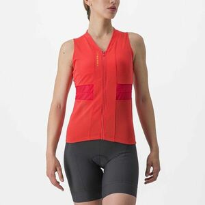 CASTELLI Cyklistický dres bez rukávů - ANIMA 4 LADY - oranžová obraz