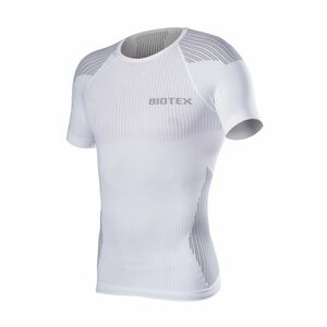 BIOTEX Cyklistické triko s krátkým rukávem - BIOFLEX RAGLAN - bílá/šedá XS-S obraz