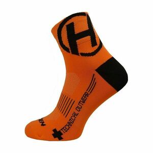 HAVEN Cyklistické ponožky klasické - LITE SILVER NEO 2PAK - černá/oranžová 42-43 obraz