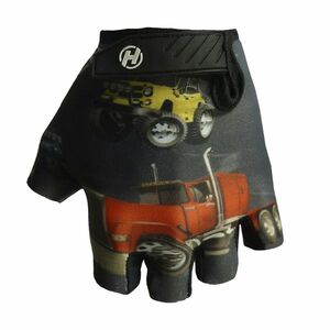 HAVEN Cyklistické rukavice krátkoprsté - DREAM KIDS - červená/žlutá/černá 2 (6-7Y) obraz